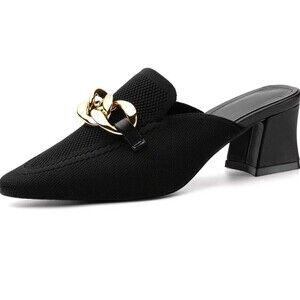 NEWBELLA MOUSSE FIT Pointed Toe Women Heels Black Size 6.5